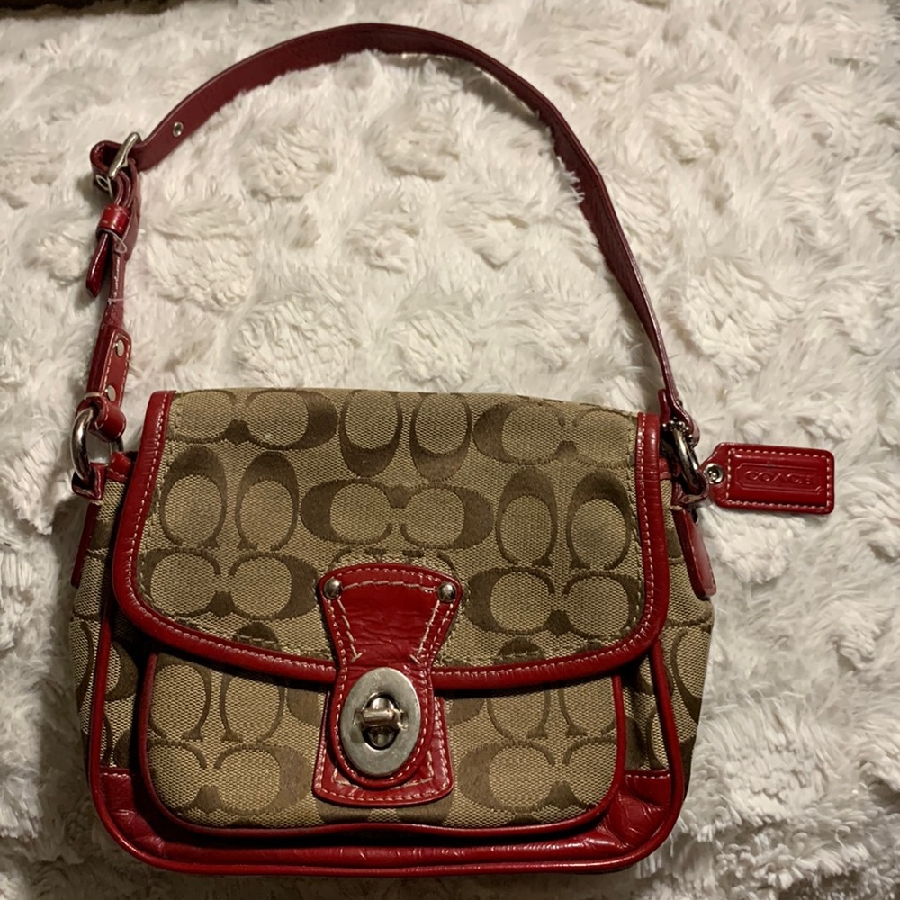 Coach Signature Small Penny Flap Shoulder Bag